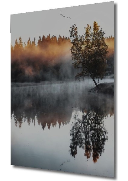 Dekoratif Dikey Yanan Orman Duvar Tablo Ahşap Dikdörtgen Tablo fırsatları