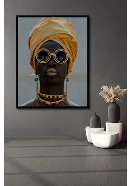 Dekoratif Dikey Afrikalı Kadın Duvar Tablo Ahşap Dikdörtgen Tablo fiyatları