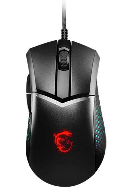 GG CLUTCH GM51 LIGHTWEIGHT BLACK GAMING MOUSE 26.000 DPI OPTIK SENSOR 6KEY WITH WHEEL RGB LED OYUNCU FARESI