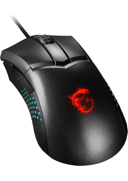 GG CLUTCH GM51 LIGHTWEIGHT BLACK GAMING MOUSE 26.000 DPI OPTIK SENSOR 6KEY WITH WHEEL RGB LED OYUNCU FARESI