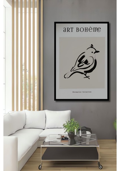 Ahşap Bohem Duvar Tablosu Modern Tablo Tablo Çerçeve Görünümlü Dikey Duvar Dekorasyon Tablosu