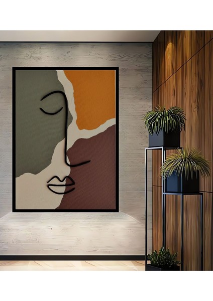 Dekoratif Ahşap 3 Boyutlu Tablo Çerçeve Görünümlü Dikey Duvar Dekorasyon Tablosu