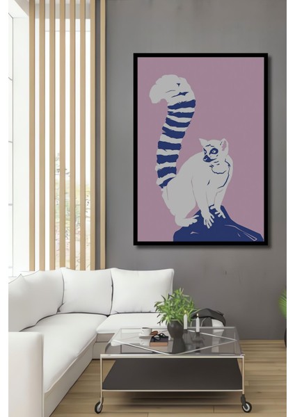 Ahşap Tablo Mid Century Matisse Bohem Soyut Minimalist Art Çerçeve Görünümlü Dikey Duvar Tablo
