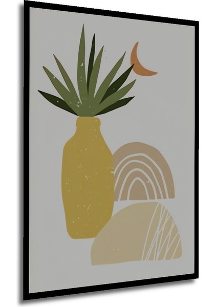 Dekoratif Bohem Vase1 Vazo Doğal Ahşap Tablo Çerçeve Görünümlü Dikey Duvar Dekorasyon Tablosu fırsatları