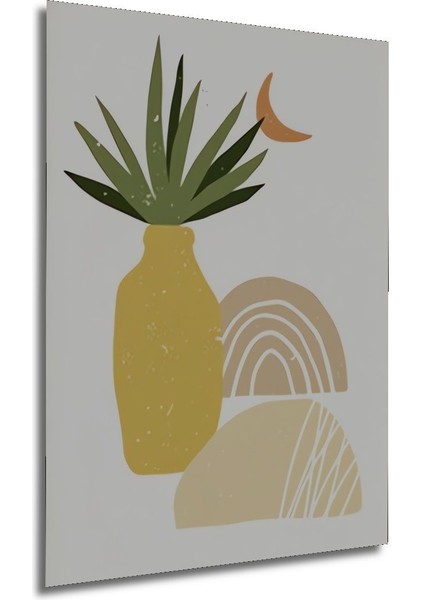 Dekoratif Bohem Vase1 Vazo Doğal Ahşap Tablo Çerçeve Görünümlü Dikey Duvar Dekorasyon Tablosu indirimleri