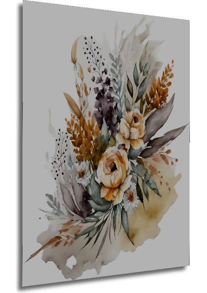 Dekoratif Dikey Çiçekler Modern Sanat Duvar Tablo Ahşap Dikdörtgen Tablo modelleri