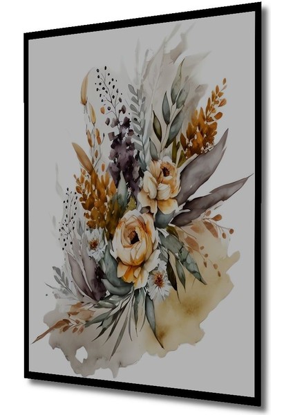 Dekoratif Dikey Çiçekler Modern Sanat Duvar Tablo Ahşap Dikdörtgen Tablo indirimleri