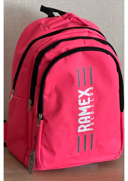 Pembe Sırt Çantası Büyük Boy Okul Çantası Seyahat Çantası Su Itici Spor Çantası 45X30X15CM 24LT