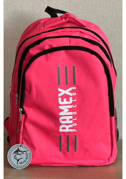 Pembe Sırt Çantası Büyük Boy Okul Çantası Seyahat Çantası Su Itici Spor Çantası 45X30X15CM 24LT