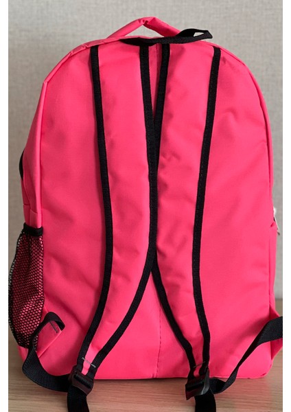 Pembe Sırt Çantası Büyük Boy Okul Çantası Seyahat Çantası Su Itici Spor Çantası 45X30X15CM 24LT