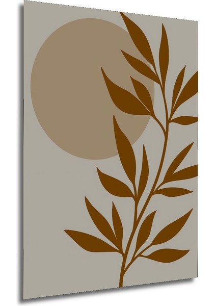 Dekoratif Bohem Minimalist Soyut Çizim Ahşap Tablo Çerçeve Görünümlü Dikey Duvar Dekorasyon Tablosu