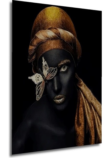 Dekoratif Dikey Afrikalı Kadın Modern Sanat Duvar Tablo Ahşap Dikdörtgen Tablo modelleri