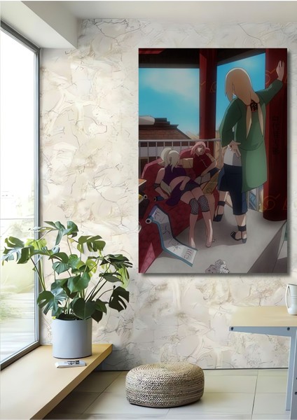 Dekoratif Dikey Anime Duvar Tablo Ahşap Dikdörtgen Tablo