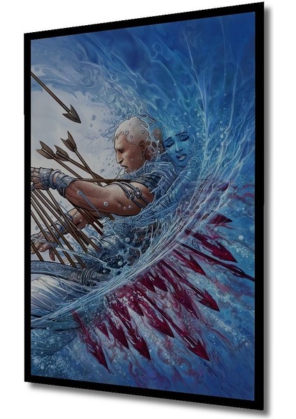 Dekoratif Dikey Savaşçıların Koruyucusu Modern Sanat Duvar Tablo Ahşap Dikdörtgen Tablo indirimleri