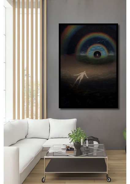 Dekoratif Dikey Sonsuzluğa Gidiş Spiritual Modern Sanat Duvar Tablo Ahşap Dikdörtgen Tablo fiyatları