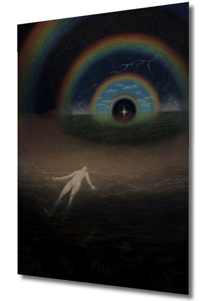 Dekoratif Dikey Sonsuzluğa Gidiş Spiritual Modern Sanat Duvar Tablo Ahşap Dikdörtgen Tablo fırsatları