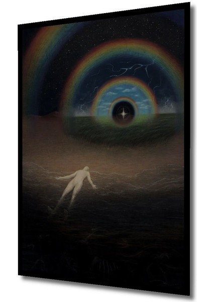 Dekoratif Dikey Sonsuzluğa Gidiş Spiritual Modern Sanat Duvar Tablo Ahşap Dikdörtgen Tablo indirimleri