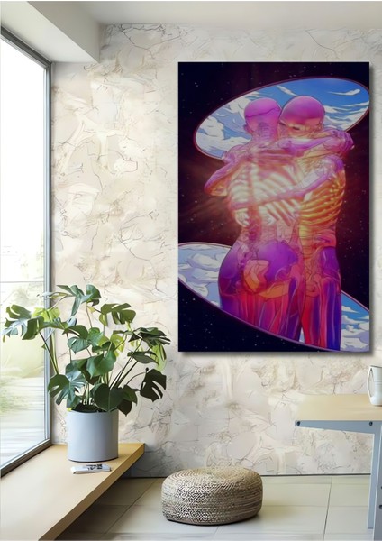 Dekoratif Dikey Spiritüel Modern Sanat Duvar Tablo Ahşap Dikdörtgen Tablo