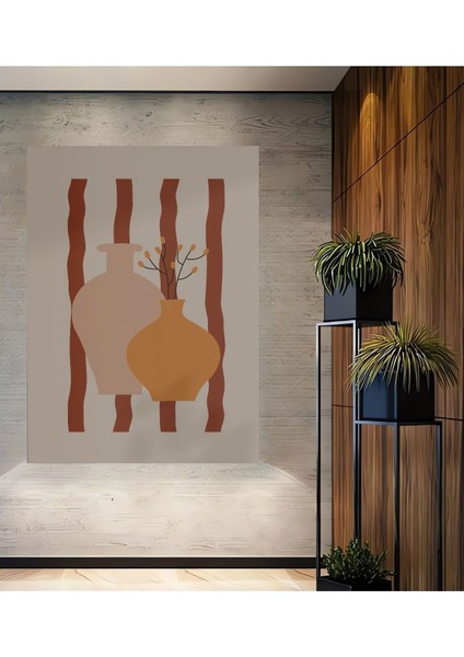 Ahşap Tablo Soyut Sanat ve Bohem Tarzı Çerçeve Görünümlü Dikey Duvar Tablo fiyatları