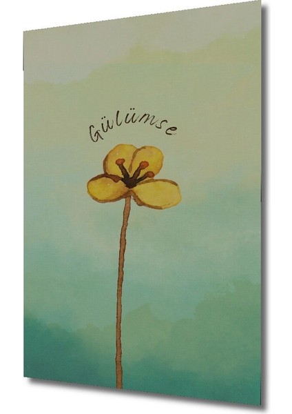 Dekoratif Dikey Gülümse Yazılı Çiçek Sanat Duvar Tablo Ahşap Dikdörtgen Tablo fırsatları