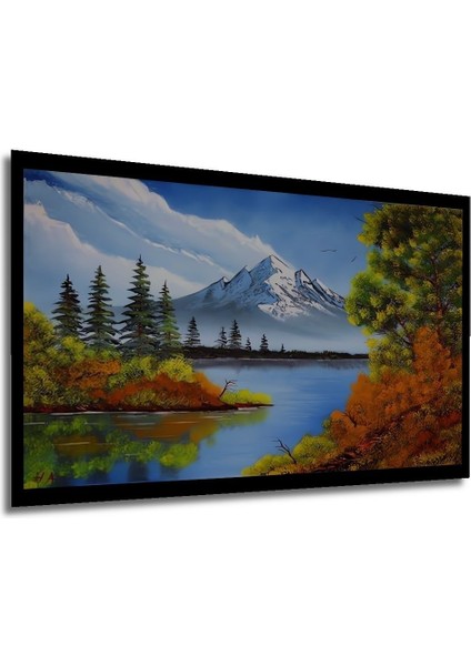 Dekoratif Yatay Göl ve Dağ Manzara Duvar Tablo Ahşap Dikdörtgen Tablo fırsatları