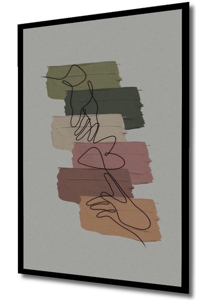 Dekoratif Dikey Modern Soyut Sanat Duvar Tablo Ahşap Dikdörtgen Tablo