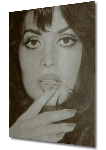 Dekoratif Dikey Yeşilçam Türkan Şoray Duvar Tablo Ahşap Dikdörtgen Tablo fırsatları