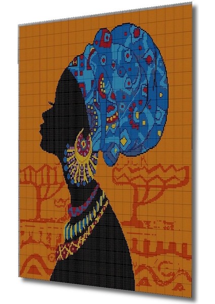 Dekoratif Dikey Afrikalı Kadın Silüet Duvar Tablo Ahşap Dikdörtgen Tablo fırsatları