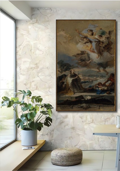 Dekoratif Dikey Modern Sanat Melekler Duvar Tablo Ahşap Dikdörtgen Tablo