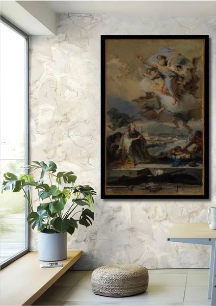 Dekoratif Dikey Modern Sanat Melekler Duvar Tablo Ahşap Dikdörtgen Tablo