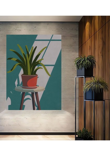 Dekoratif Bohem Minimalist Soyut Çizim Ahşap Tablo Çerçeve Görünümlü Dikey Duvar Dekorasyon Tablosu fiyatları