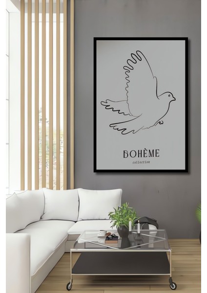 Ahşap Bohem Duvar Tablosu Modern Tablo Tablo Çerçeve Görünümlü Dikey Duvar Dekorasyon Tablosu