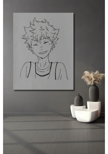 Dekoratif Dikey Anime Duvar Tablo Ahşap Dikdörtgen Tablo
