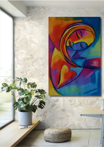 Dekoratif Dikey Modern Sanat Duvar Tablo Ahşap Dikdörtgen Tablo
