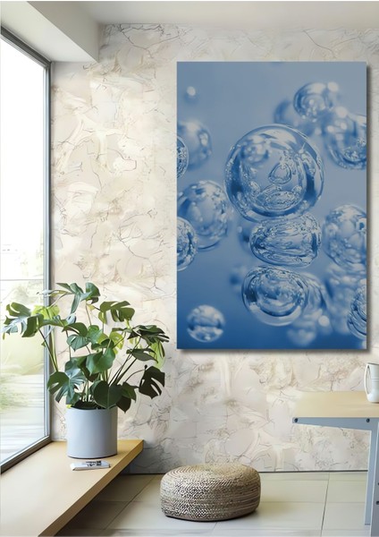 Dekoratif Dikey 3 Boyutlu Su Damlası Duvar Tablo Ahşap Dikdörtgen Tablo