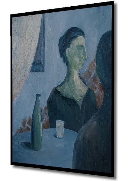 Ahşap Tablo Sevgililer Baskılı,çift Sanat,modern Sanat,soyut 3 Boyutlu Çerçeve Görünümlü Duvar Tablo