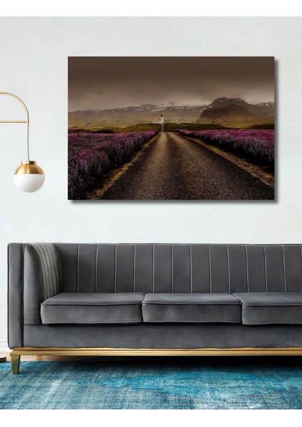 Dekoratif Ahşap Tablo, Yol 3 Boyutlu , Doğa Poster, Sprinig Sanat Şık Yatay Duvar Dekorasyon Tablosu