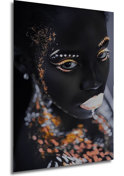 Ahşap Tablo Moda Afrikalı Kadın Afrikalı 3 Boyutlu Çerçeve Görünümlü Dikey Duvar Dekorasyon Tablosu indirimleri