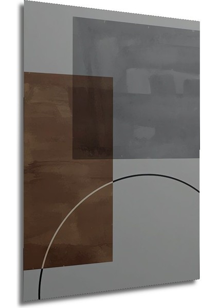 Soyut Vintange Retro Bohem Art Vektorel Abstract Minimalist Ahşap Tablo Çerçeve Görünümlü Tablo