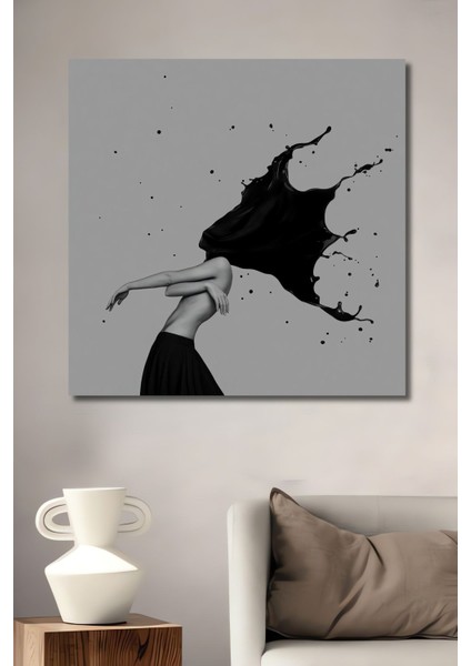 Dekoratif Dikey Sürreal Modern Sanat Duvar Tablo Ahşap Dikdörtgen Tablo