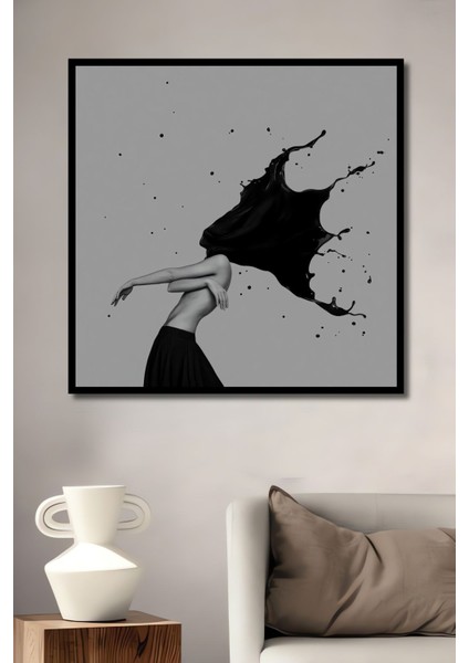 Dekoratif Dikey Sürreal Modern Sanat Duvar Tablo Ahşap Dikdörtgen Tablo
