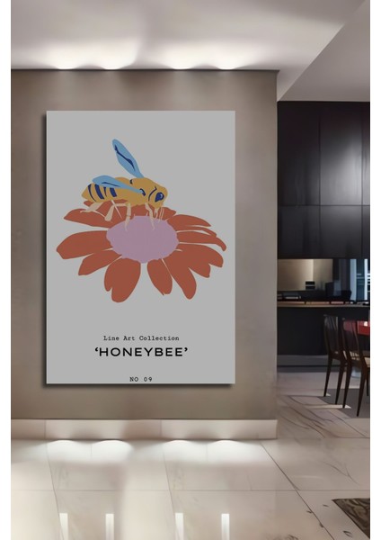 Ahşap Tablo Mid Century Matisse Bohem Soyut Minimalist Art Çerçeve Görünümlü Dikey Duvar Tablo