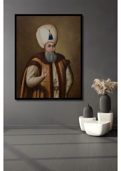 Dekoratif Dikey Osmanlı Padişahları Duvar Tablo Ahşap Dikdörtgen Tablo fiyatları