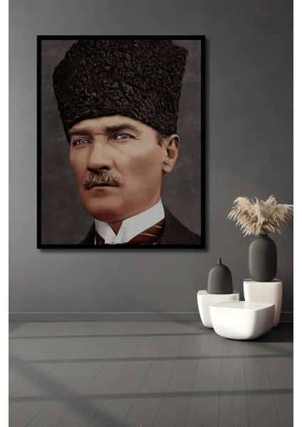 Dekoratif Dikey Atatürk Duvar Tablo Ahşap Dikdörtgen Tablo fiyatları