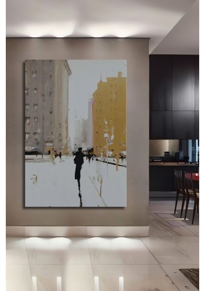 Modern Soyut Silüetler Lüks Dekoratif Ahşap Tablo Çerçeve Görünümlü Dikey Duvar Dekorasyon Tablosu fiyatları