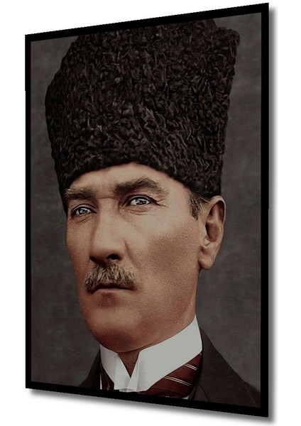 Dekoratif Dikey Atatürk Duvar Tablo Ahşap Dikdörtgen Tablo indirimleri