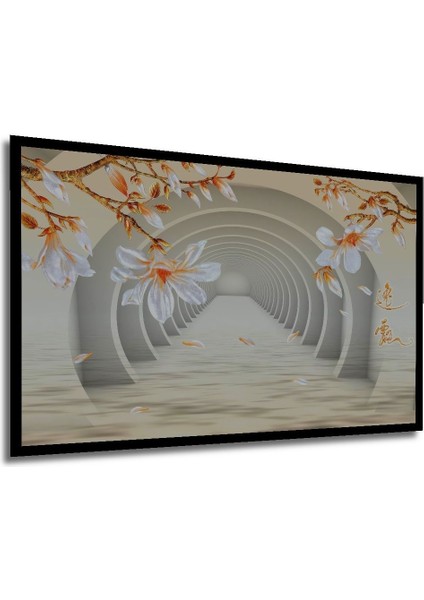 Dekoratif Yatay 3D Çiçekler Soyut Sanat Duvar Tablo Ahşap Dikdörtgen Tablo fırsatları