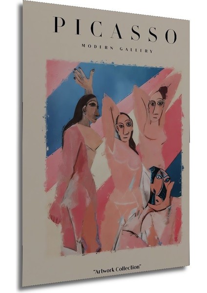 Ahşap Picasso Modern Gallery Soyut Artwork Collection Tablo Çerçeve Görünümlü Dikey Duvar Tablo