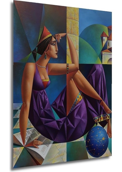 Dekoratif Dikey Simetri Modern Sanat Duvar Tablo Ahşap Dikdörtgen Tablo modelleri