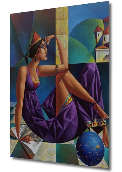 Dekoratif Dikey Simetri Modern Sanat Duvar Tablo Ahşap Dikdörtgen Tablo fırsatları